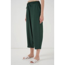 Fy Butik 6591 Dokuma Şalvar Pantolon - Zümrüt Yeşili