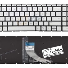 Hp 255 G9 (6Q8N3ESWH03) Uyumlu Notebook Klavyesi, Laptop Tuş Takımı (Silver Tr) Işıklı