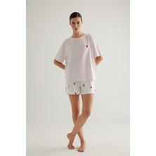Kadın Pamuklu Şort Pijama Altı