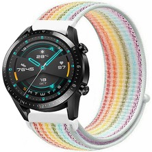 Tagomoon Huawei Watch Gt2 46MM Akıllı Saat Uyumlu Spor Kumaş Desenli Cırt Cırtlı Kordon Kayış