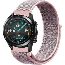 Tagomoon Huawei Watch Gt2 46MM Akıllı Saat Uyumlu Spor Kumaş Desenli Cırt Cırtlı Kordon Kayış