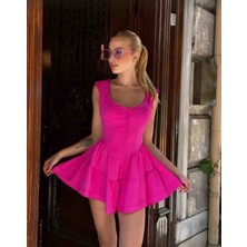 Alt Tarafı Şortlu Mini Elbise