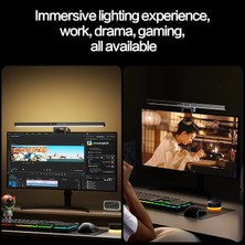 YESNICE Bilgisayar Monitörü Ekran Işık Çubuğu LED Rgb Göz Bakımı Kablosuz Uzaktan Kumanda