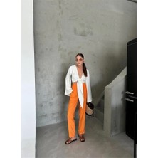Fy Butik Bel Lastik Detaylı Modal Kumaş Pantolon - Orange