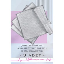 3 Adet Çift Katlı 30X30 Çizmez Bulaşık Teli, Inox Tel