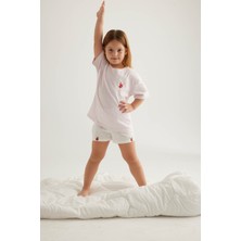 Kız Çocuk Pamuklu Kısa Kollu Şort Pijama Takımı