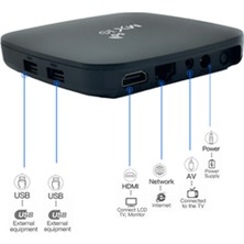 4K Ultra Hd Android Tv Box Mxboxs Android 14 5g 4gb RAM+64GB Hafıza