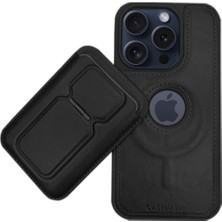 Samsung S24 Ultra Için Magsafe Cüzdanlı Mıknatıslı Lüks Deri Kılıf