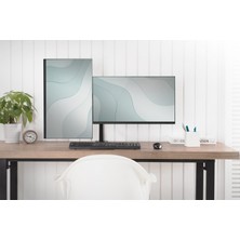 Digitus Sıkıştırmalı Ikili Monitör Tutucu 17-32", 2 x 8 kg (Maks.), Siyah