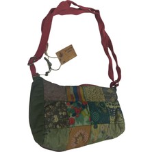 Vintage Renkli Etnik Salaş Küçük S Boy Plaj Günlük Toparlayıcı Kadın Kol Omuz Çantası 28M x 17CM