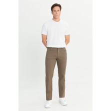 Texas Authentic Slim Fit Dar Kesim Normal Bel Bej Esnek Pantolon