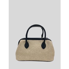 Melba Hasır Görünümlü Mini El & Omuz Çantası