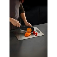 Paslanmaz Çelik Kesme Tahtası | Hijyenik, Kaymaz ve Dayanıklı Mutfak Yardımcınız 30X20CM