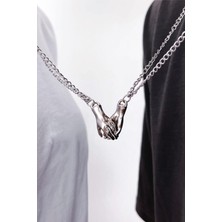 Mıknatıslı El Ele Tutuşan Çift Sevgili Kolyesi bbk23