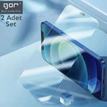 Gor Iphone 12 Mini 5.4  Best Full Tempered Cam Ekran Koruyucu 2ADET+ARKA Jelatin-(5 - MRK9075-7638