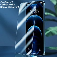 Gor Iphone 12 Mini 5.4  Best Full Tempered Cam Ekran Koruyucu 2ADET+ARKA Jelatin-(5 - MRK9075-7638