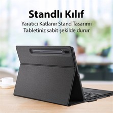 Dux Ducis Sm Galaxy Tab S8 Plus-S7 Plus-S7 Fe ile Uyumlu Bluetooth Klavye Touchpad K - MRK4276-8043