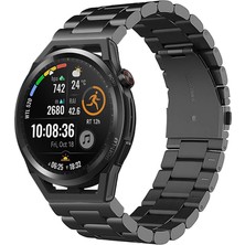 Tagomoon Huawei Watch Gt Runner Uyumlu Kordon Klasik Baklava Model Paslanmaz Çelik Metal Kayış