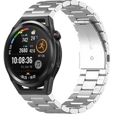 Tagomoon Huawei Watch Gt Runner Uyumlu Kordon Klasik Baklava Model Paslanmaz Çelik Metal Kayış