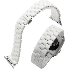 Ally Apple Watch 7-8 45MM 6-5-4 44MM Seramik Kayış Kordon 3 Bakla 3-2-1 42MM-(5775 - MRK3755-7203