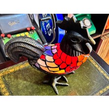 Horoz Formunda Tifany Abajur 25 cm 23 cm Ölçülerinde
