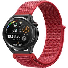 Tagomoon Huawei Watch Gt Runner Uyumlu Kordon Kumaş Desenli Cırt Cırtlı Spor Kayış