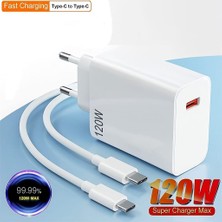 Poco F6 Pro Için 120 Watt Type C Hızlı Şarj Aleti Yüksek Kalite 6A Kablo