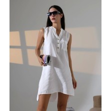 Fy Butik Düğme Detaylı Mini Elbise