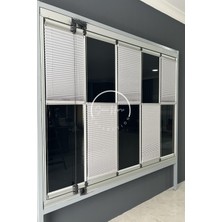 Serin Home Collection Katlanabilir Cam Balkon Plise Perde Gri (Kancalı Veya Vidalı Sistem)