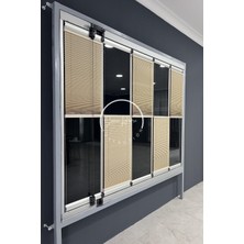 Serin Home Collection Katlanabilir Cam Balkon Plise Perde Bej (Kancalı Veya Vidalı Sistem)