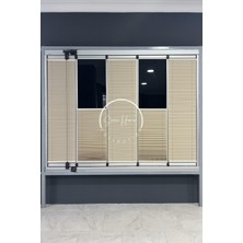 Serin Home Collection Katlanabilir Cam Balkon Plise Perde Bej (Kancalı Veya Vidalı Sistem)