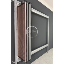 Serin Home Collection Katlanabilir Cam Balkon Plise Perde Kahverengi (Kancalı Veya Vidalı Sistem)