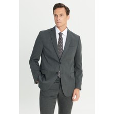 Slim Fit Dar Kesim Mono Yaka Takım Elbise