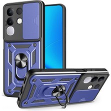 Adige Vivo Y29 Kılıf Pars Yüzüklü Standlı Darbe Korumalı Lacivert