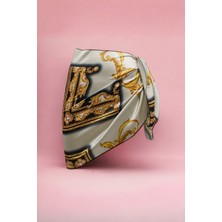 Iran Yeşili Sarı Motifli Kısa Pareo Saten Kadın Plaj Elbisesi Yeni Sezon