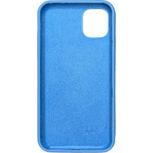 iPhone 12 Uyumlu Mavi Lansman Içi Kadife Yumuşak Kılıf