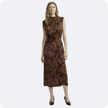 Desenli Midi Elbise S0018