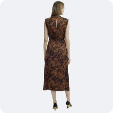 Desenli Midi Elbise S0018