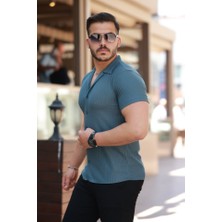Mall Of Gkc Erkek Ottoman Kumaş Apaj Yaka Kısa Kollu Gömlek