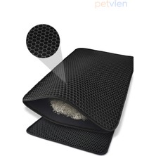 Petvien Kedi Kumu Paspası - Kedi Paspası 58X40 cm - Kedi Tuvaleti Önüne Koymak Için Paspas
