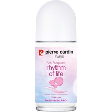 Pierre Cardin Roll-On Kadın Deodorant  Leke Bırakmayan 48 Saat Anti-Perspirant Koruma-Rythm Of Life-Hayatın Ritmi-50 ml