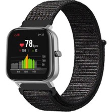 Kreton Amazfit Gts Gts2 Gts3 Gts4  ile Uyumlu Kordon Cırt Cırtlı Spor Kumaş Kayış