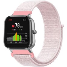 Kreton Amazfit Gts Gts2 Gts3 Gts4  ile Uyumlu Kordon Cırt Cırtlı Spor Kumaş Kayış
