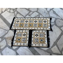 Araba Koltuk Koruyucu Kilim Seti 3 Parça %100 Pamuk