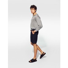 Hexham Hakiki Desenli Deri Siyah Erkek Sandalet