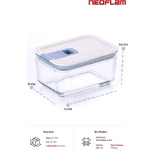 Neoflam Perfect Seal Cam Saklama Kabı 350 ml