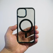 Iphone 15 Uyumlu Kılıf Magsafe ve Şeffaf Lens Koruyuculu