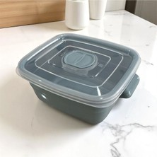 Maisone 3’lü Dikdörtgen Saklama Kabı Seti Farklı Boyutlarda Renkli Kapaklı -Pratik Plastik Gıda Kabı