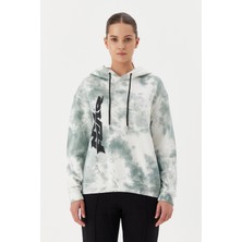 No Fear Kadın Sweatshirt Crop Batik Yeşil 72532