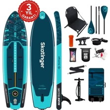 Fishing Sup Paddle Board 378X96X(12+8)CM Koltuklu&olta Tutuculu Balıkçı Şişme Sörf Tahtası Full Set